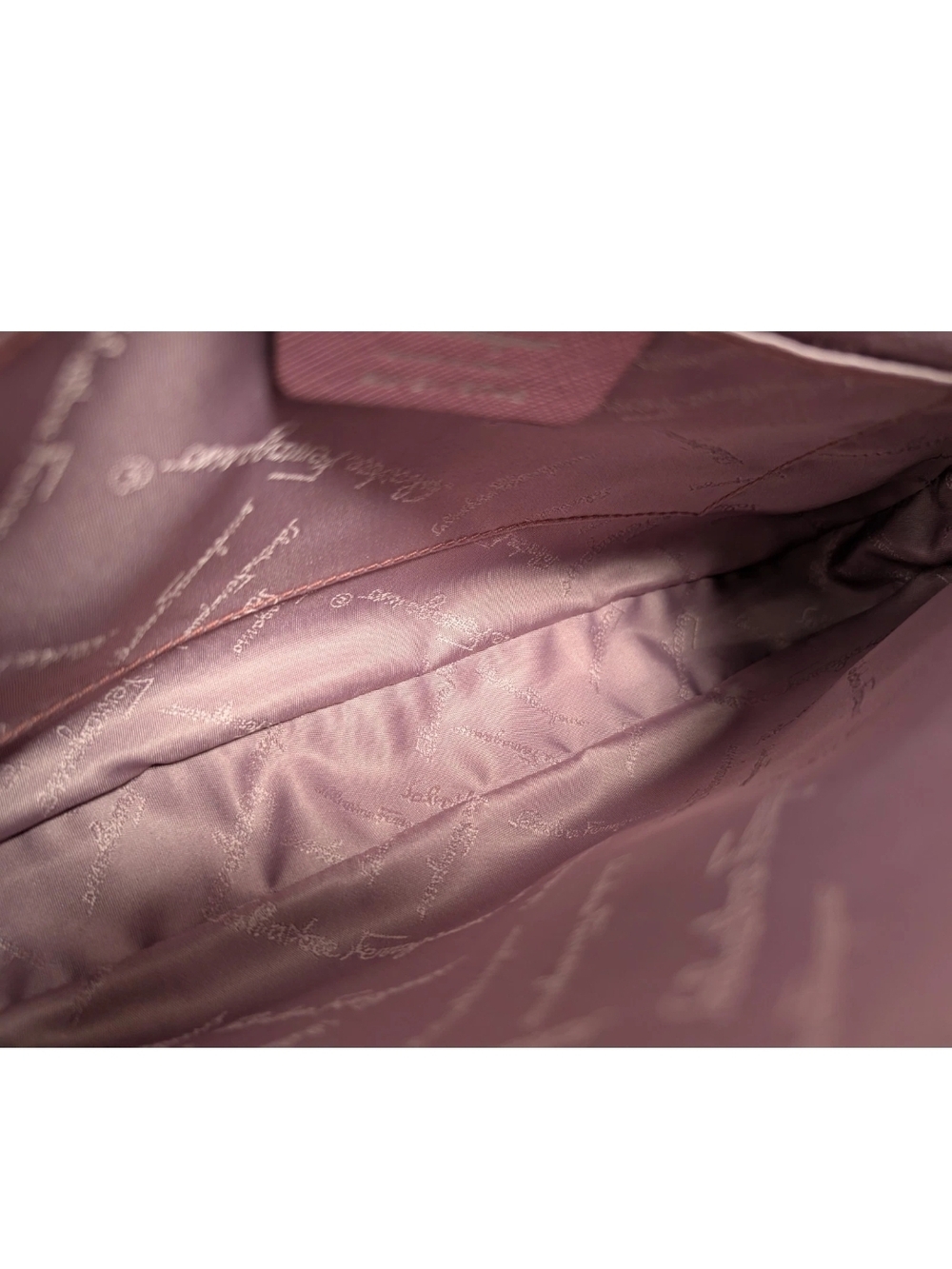 Salvatore Ferragamo Pink Suede & Leather Mini Shoulder Bag With Chain Link Strap - Picture 14 of 16